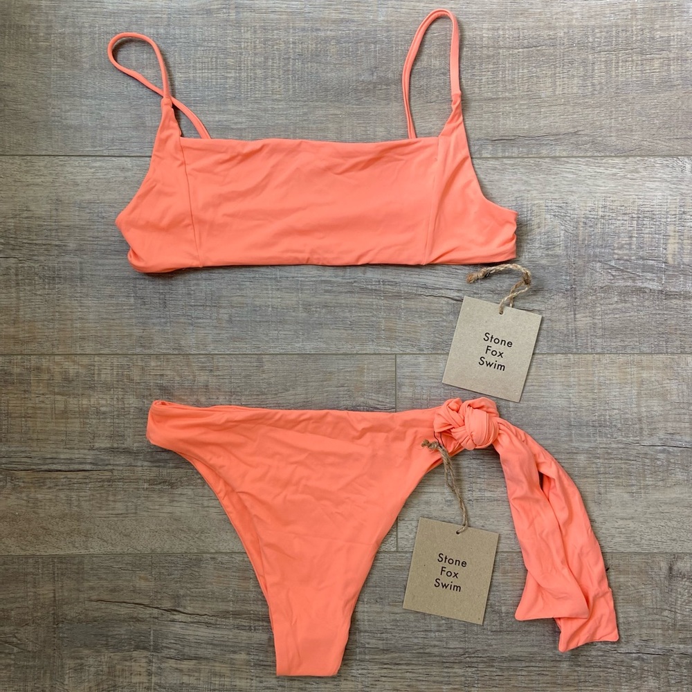 Stone Fox Swim, Samay Top (Ginger) Medium and June Bottom (Ginger) Small